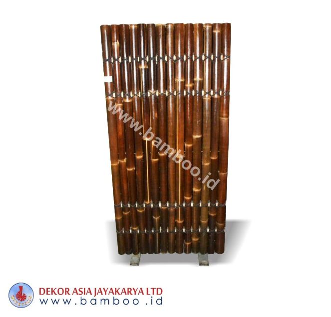 Black half bamboo fence